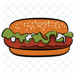 Burger Icon of Doodle style - Available in SVG, PNG, EPS, AI & Icon fonts