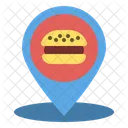 Burger Location Food Icon