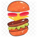 Cheeseburger Meat Fast Icon