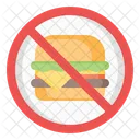 Burger Signaling Prohibition Icon