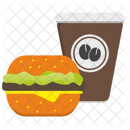 Burger And Coffee  Icon