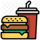 Burger And Cold Drink Burger Food Icon