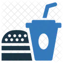 Food Drink Burger And Drink Icon