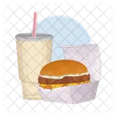 Burger Burger And Drink Fast Food Icon