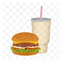 Burger and drink  Icon