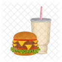 Burger and drink  Icon