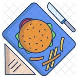 Burger And Fries  Icon
