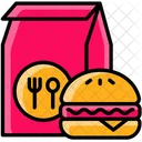 Burger Bag Order Delivery  Icon
