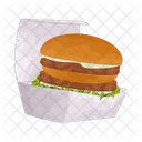 Burger Box Fast Food Burger 아이콘