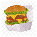 Burger Box Fast Food Burger Icon
