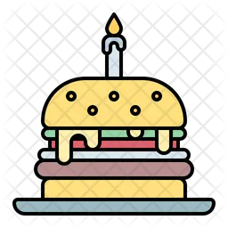 Burger Cake  Icon