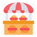 Cart Hamburger Umbrella Icon