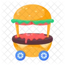 Burger Cart Burger Booth Fast Food Icon