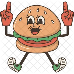 Burger Character  Icon