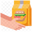 햄버거 배달  아이콘