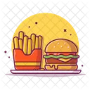 Burger, French fries  Icon