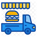 Burger-Hamburger-Fastfood-Mittagessen-Street-Food-Truck  Symbol