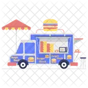 Burger Bude Imbisswagen Burger Laden Symbol