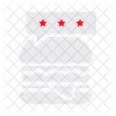 Burger Rating Burger Bar Icon