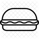 Hamburger Restauration Rapide Nourriture Icon
