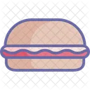 Hamburger Restauration Rapide Nourriture Icon