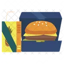 Burger Mahlzeit Fast Food Junk Food Symbol