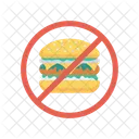 Not Allowed Burger Stop Icon