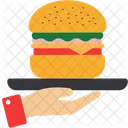 Burger Servieren Service Mahlzeit Symbol