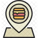 Burger Restaurant Location  Icon
