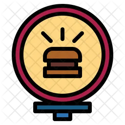 Burger Sign  Icon