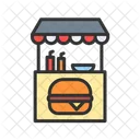 Burger Stall Food Stand Street Icon