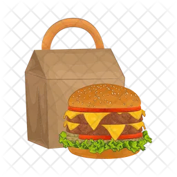 Burger takeaway  Icon