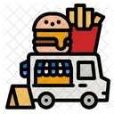 Burger Truck Burger Shipping Icon