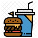 Burger und Getränk  Symbol