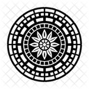 Pflaster Blumen Freimaurer Symbol