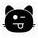 Gato burlándose  Icono