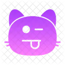 Gato burlándose  Icono