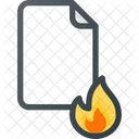 Burn Fire Paper Icon