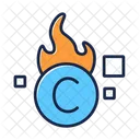 Burn cryptocurrency  Icon