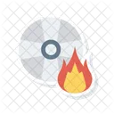 Disk Flame Cd Icon