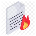Burn File Burn Document Burn Data Icon