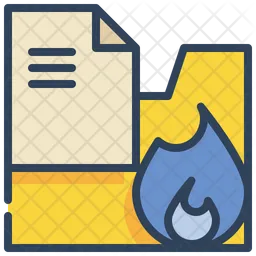 Burn file folder  Icon