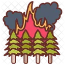 Burn Trees Fire Jungle Fire Icon