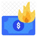 Burning Money Startup Icon