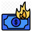 Burning Money Startup Icon