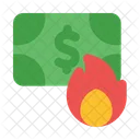 Burning Burn Money Icon