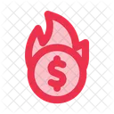 Burning Burn Money Icon