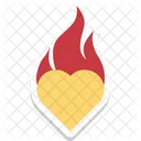 Burning Heart Romance Icon