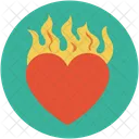 Burning Heart Fire Icon