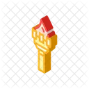 Burning Torch Isometric Icon